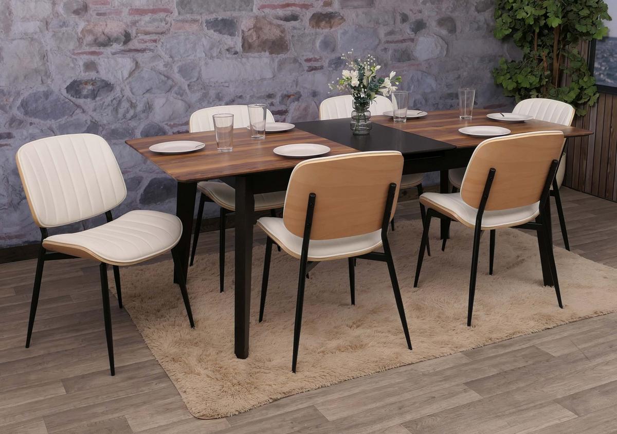 ESSZIMMERSTUHL Beige, Weiß - Beige/Weiß, Textil (49/83/52cm) - MCW