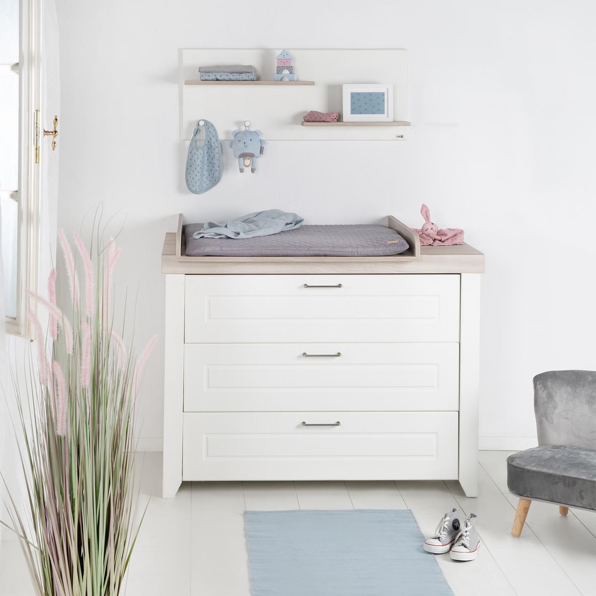 WICKELKOMMODE Felicia - Weiß, Holzwerkstoff/Metall (120/98/75cm) - Roba