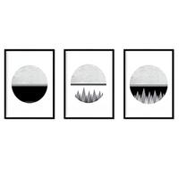 POSTER Set Mit 3 Geometrische Berglandschaften A4 Rahmenlos - Klar, Papier (29.7/5/21cm) - Nacnic