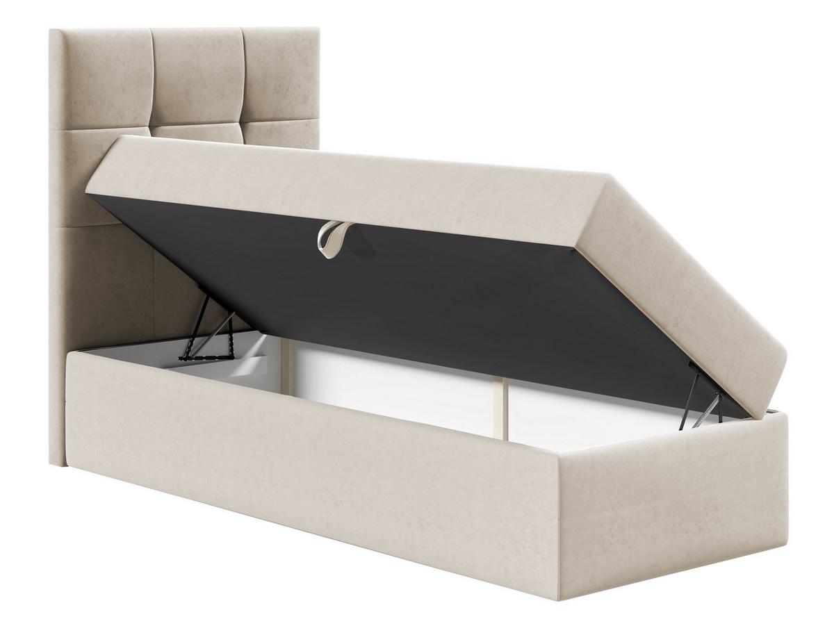 BOXBETT Mini 2, Seite zum Öffnen des Bettkastens: Links - H3 - Weiß, Holz (80/200cm) - MIRJAN24