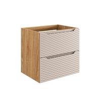 WASCHTISCHUNTERSCHRANK 60cm Elora Beige und Holz - Braun, Holzwerkstoff (60/57/46cm) - Petits-meubles