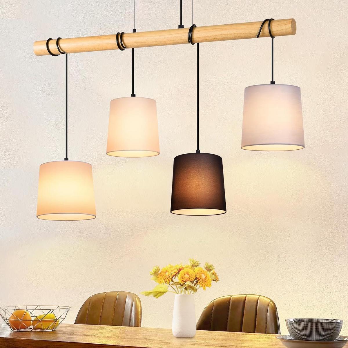 PENDELLEUCHTE Eindruck 80/18/175 cm - Braun, Holzwerkstoff (80/18/175cm) - Nettlife