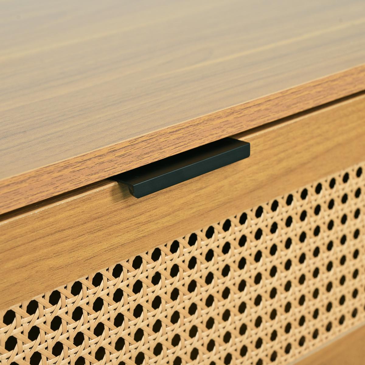 SIDEBOARD mit 6 Schubladen Sideboard aus Holz mit Metallgriffen, Retro-Design, für Schlafzimmer & Büro Walnuss - Braun, Holzwerkstoff (120/77/40cm) - Urban Meuble