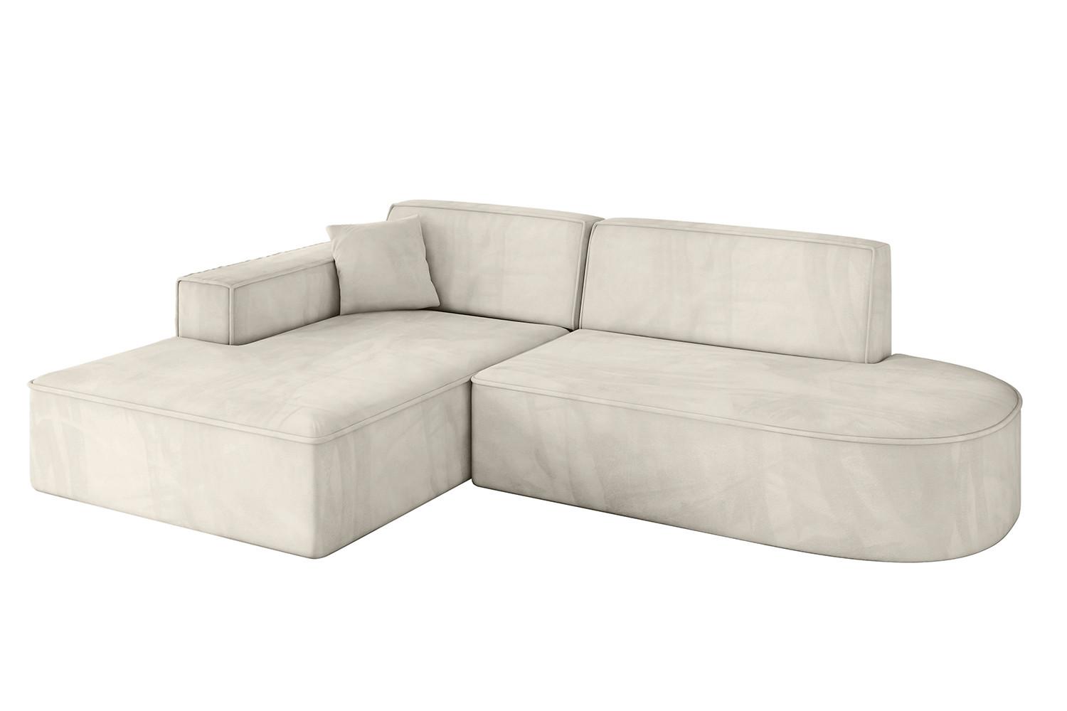 ECKSOFA Ottomane Links IREA-L1-v4 - 234x171x79 cm Dunkelgrau - Ecru, Holzwerkstoff/Textil (234/171cm) - ALTDECOR