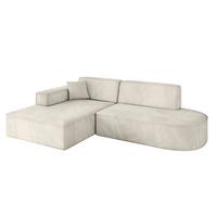 ECKSOFA Ottomane Links IREA-L1-v4 - 234x171x79 cm Dunkelgrau - Ecru, Holzwerkstoff/Textil (234/171cm) - ALTDECOR