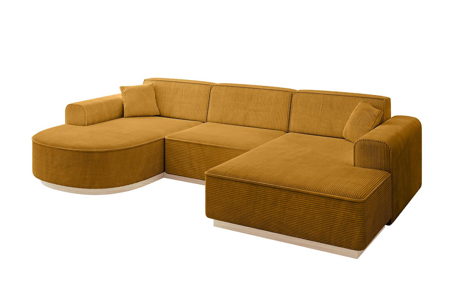 WOHNLANDSCHAFT ARRIO-U1 303x171x83 cm Currygelb - Currygelb, Holzwerkstoff/Textil (303/83/171cm) - ALTDECOR