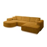 WOHNLANDSCHAFT ARRIO-U1 303x171x83 cm Currygelb - Currygelb, Holzwerkstoff/Textil (303/83/171cm) - ALTDECOR