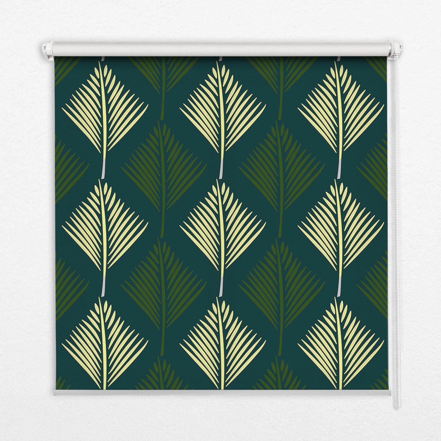INNENROLLO - Fensterrollo - Rollo - 130x140 cm - Pflanzen - Grün, Kunststoff (130/140/0.5cm) - TULUP