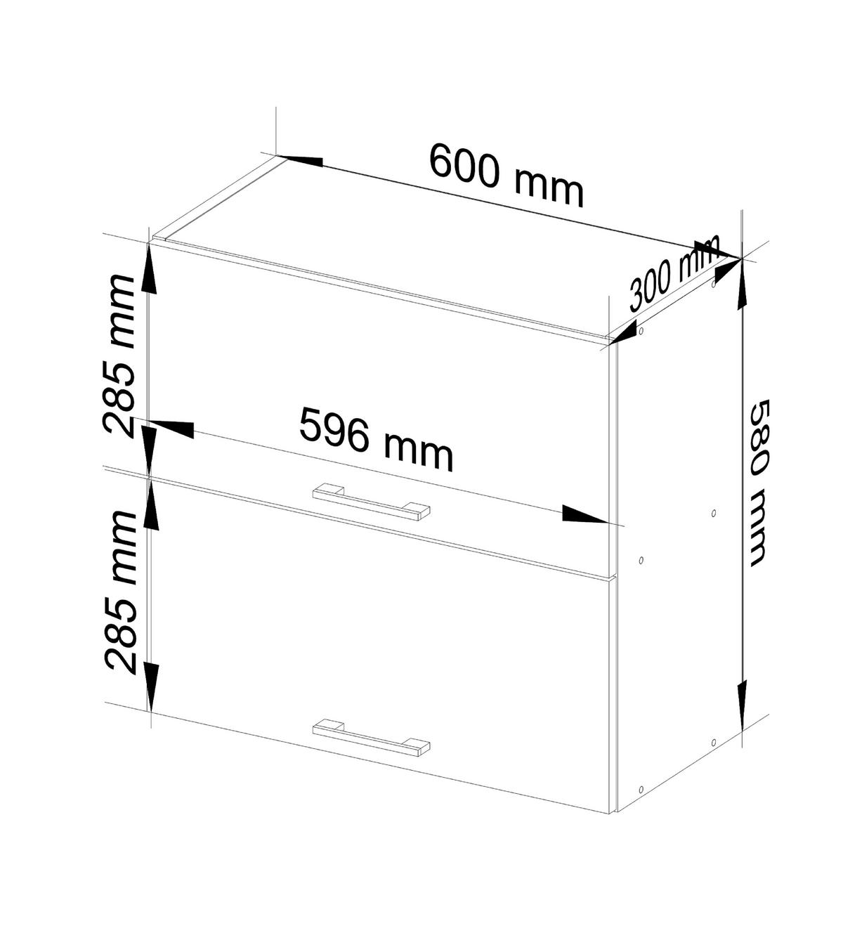 HÄNGESCHRANK Weiß 58/60/30 - Weiß, Holzwerkstoff (60/58/30cm) - RAUMHIRSCH FURNITURE