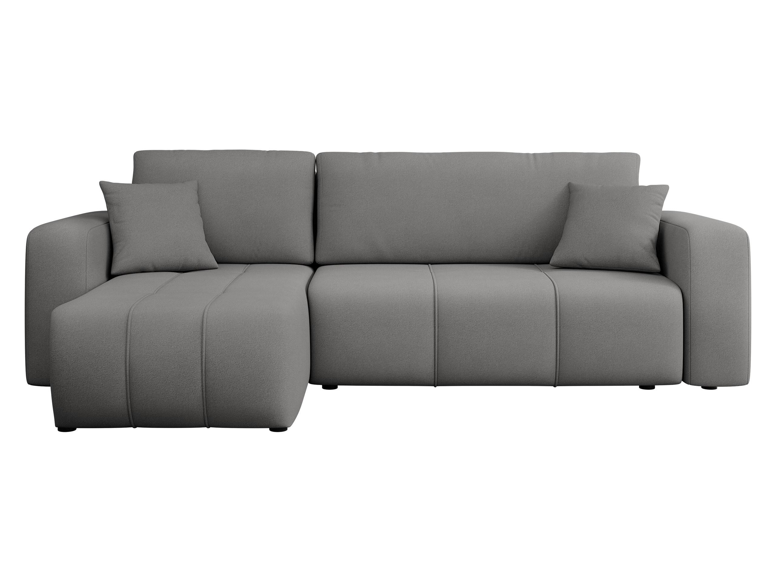 ECKSOFA Furyn - Greige/Schwarz, Holz/Kunststoff (244/145cm) - MIRJAN24