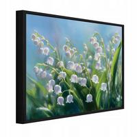 BILDER mit Rahmen Blumen Natur Grün 100x70 cm - Multicolor, Holzwerkstoff (100/70cm) - Wallarena
