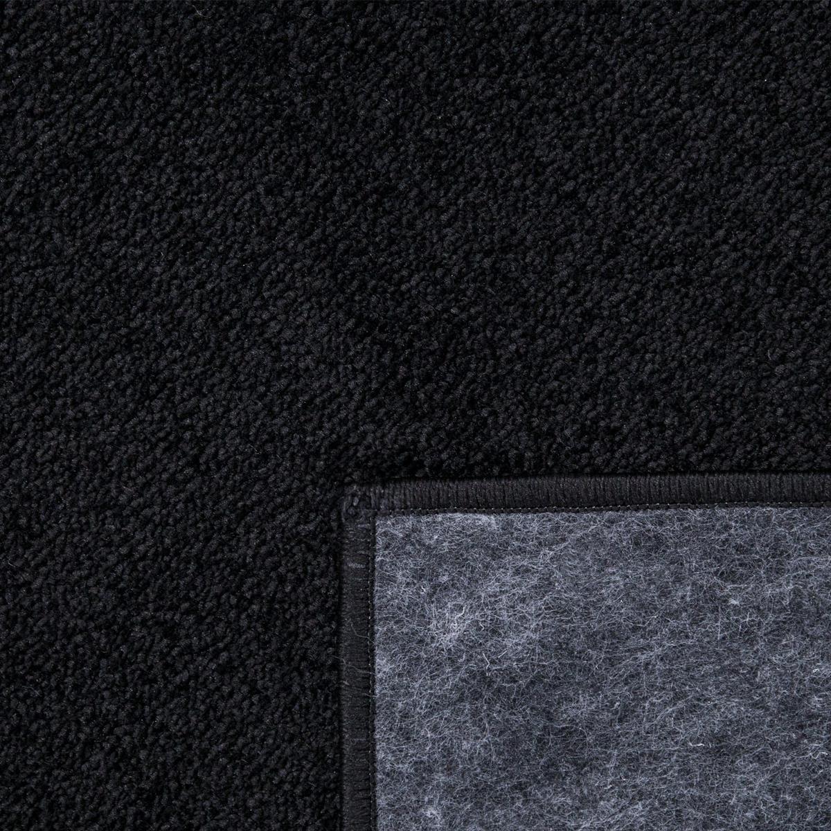 KURZFLORTEPPICH Waschbar, einfarbig, Schwarz, 160 x 220 cm - Schwarz, Textil (160/220cm) - KADIMA DESIGN