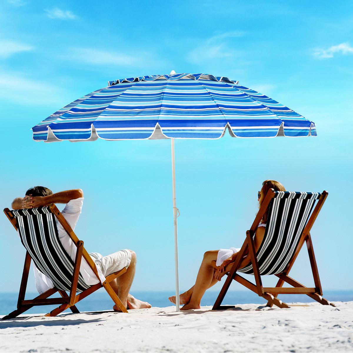 SONNENSCHIRM Blau - Dunkelblau, Metall (250/250cm) - COSTWAY