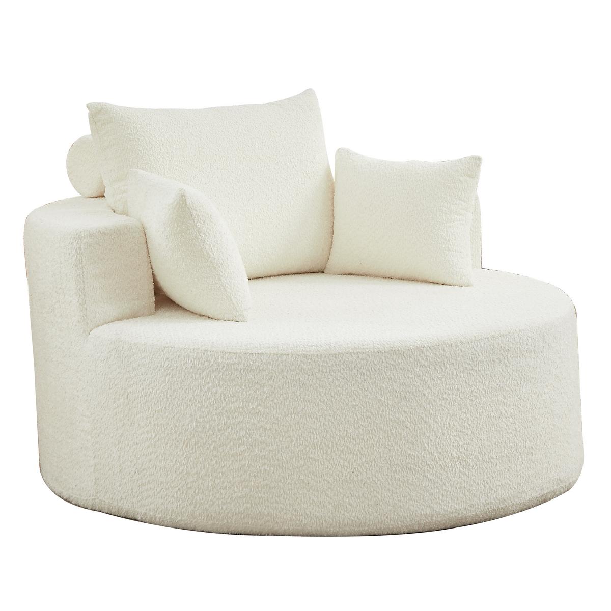 SESSEL aus chenille-schaumstoff, ohne montage & modular kombinierbar - Beige, Textil (127/82/127cm) - Urban Meuble