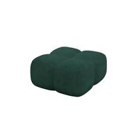 POUF Miko-Puf 90x90x45 cm Grün Velours Modular Sitzhocker - Schwarz/Grün, Holzwerkstoff/Kunststoff (90/43/90cm) - ALTDECOR