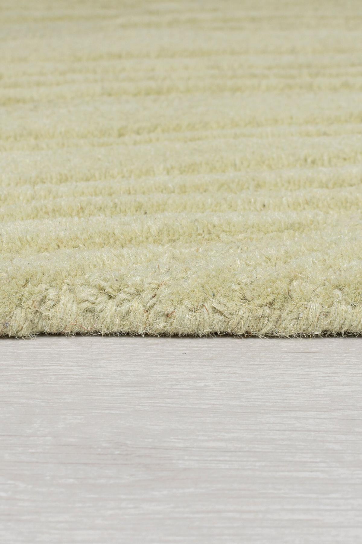 WOLLTEPPICH LEVEN, floral, Grün-Beige, 120 x 170 cm - Grün, Textil (120/170cm) - KADIMA DESIGN