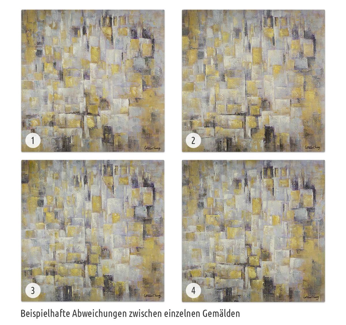 ACRYLBILD HANDGEMALT 80/80 cm - Gelb, Holz/Textil (80/80cm) - KUNSTLOFT
