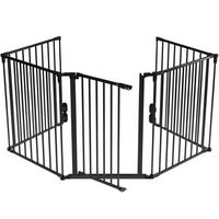 KAMINSCHUTZGITTER 300 cm - Schwarz, Metall (60/76/303cm) - Juskys