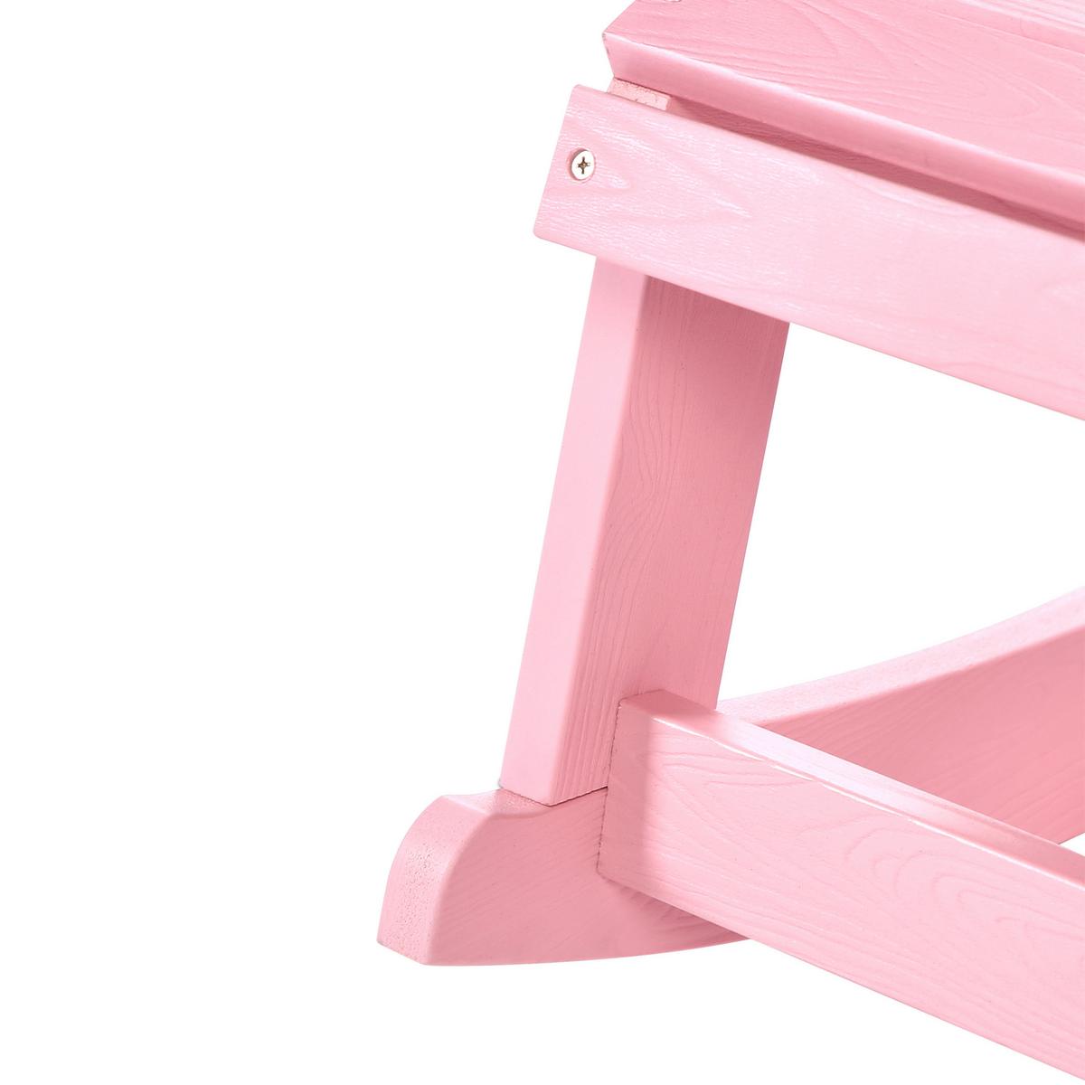 GARTEN-SCHAUKELSTUHL Rosa Adirondack - Pink, Kunststoff (52/67/68cm) - Beliani