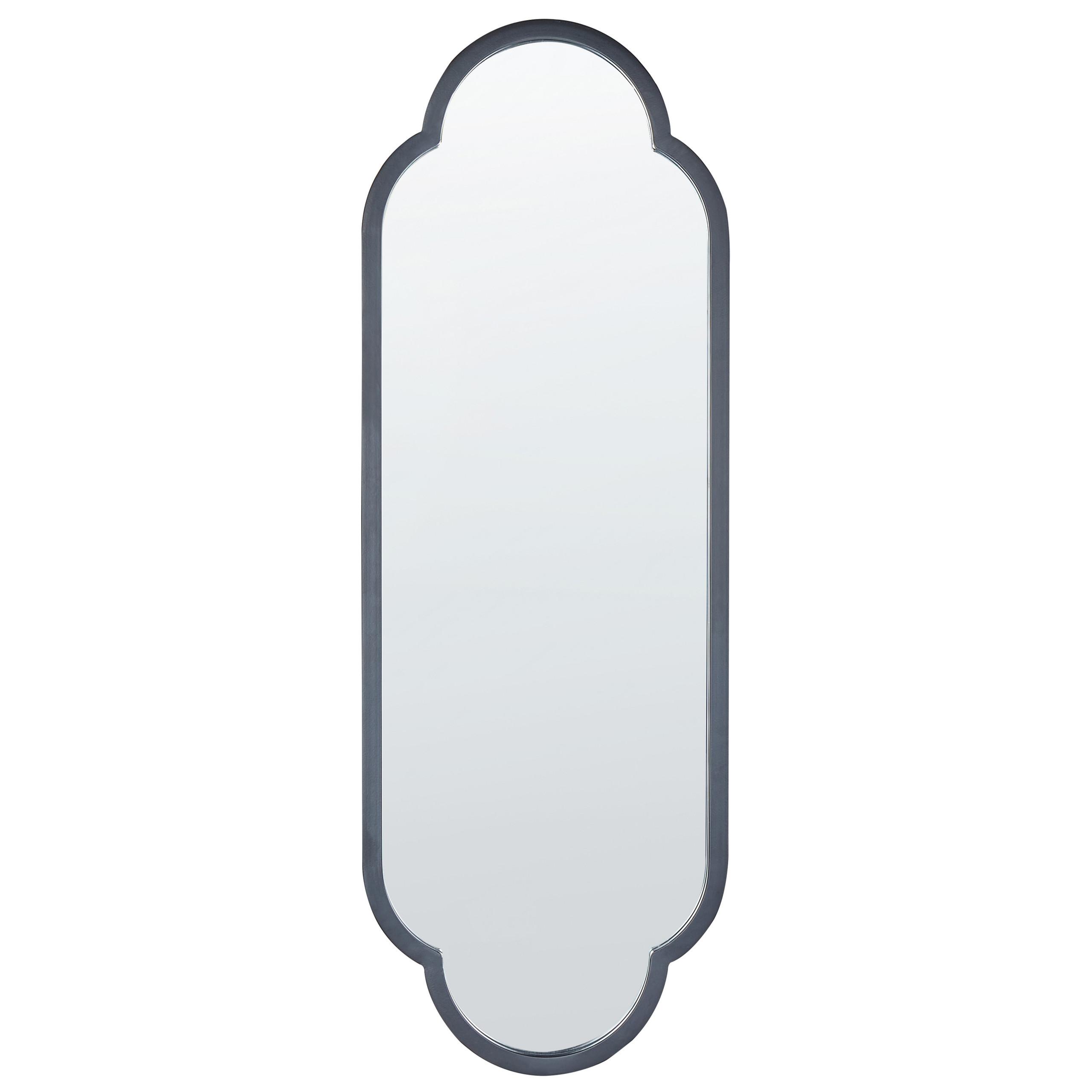WANDSPIEGEL schwarz Metall 36/102 cm Trouy - Schwarz, Metall (36/102/4cm) - Beliani