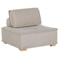 SESSELMODUL Stoff Hellbeige Tibro - Beige/Braun, Textil (100/40/100cm) - Beliani