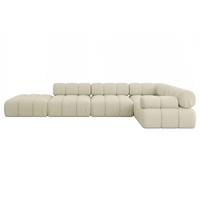 ECKSOFA modulares Sofa Felto-L2 - 380x190x70 cm Beige Bouclé - Beige, Holzwerkstoff/Textil (380/190cm) - ALTDECOR