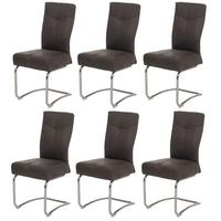 ESSZIMMERSTUHL Grau, Braun 6er-Set - Braun/Grau, Textil (46/105/60cm) - MCW