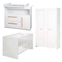 BABYZIMMER-SET Lilo 3-teilig - Weiß, Holzwerkstoff (117.5/190/144cm) - Roba