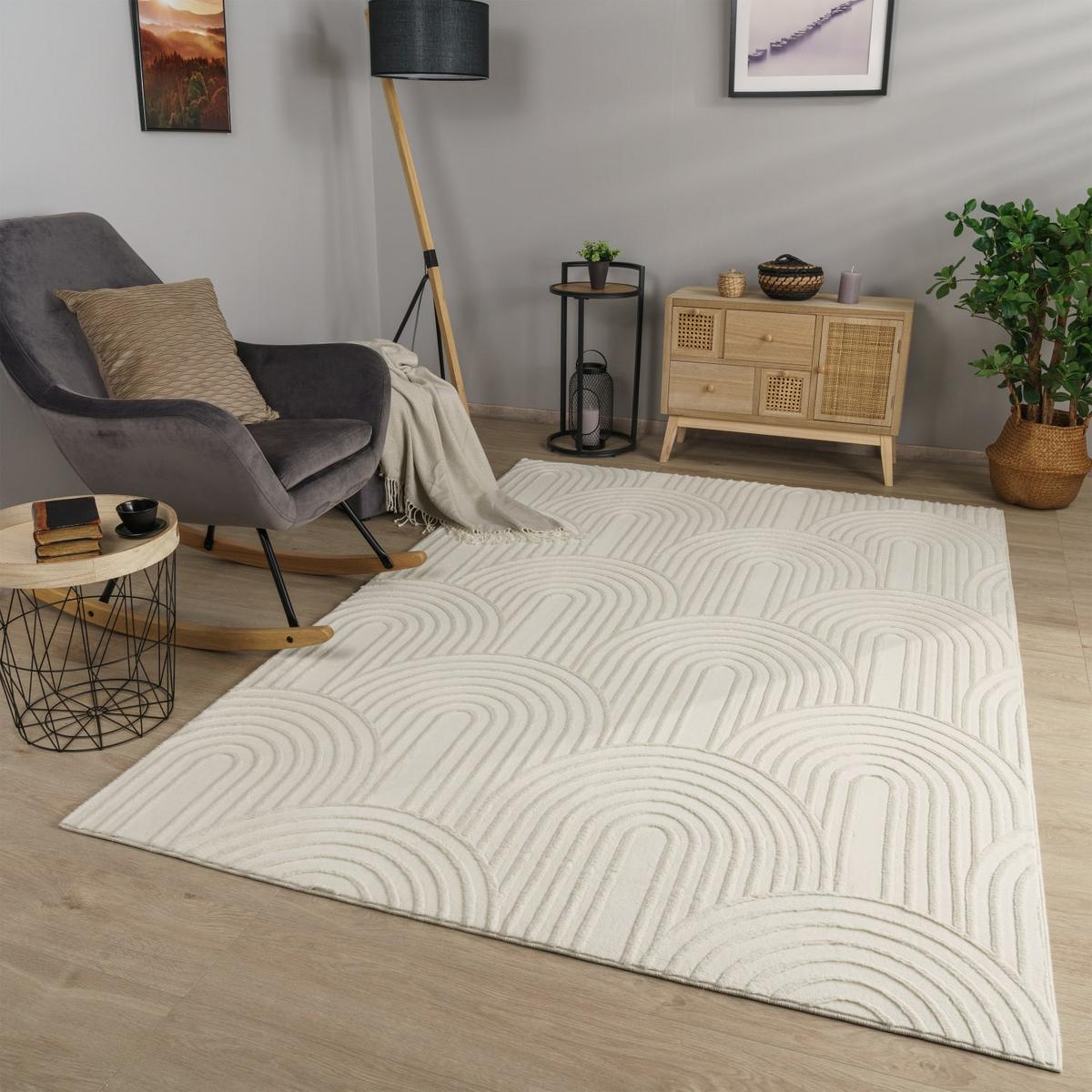 FLACHWEBETEPPICH Boho Creme 160 x 220 cm - Creme, Kunststoff (160/220cm) - TT Home