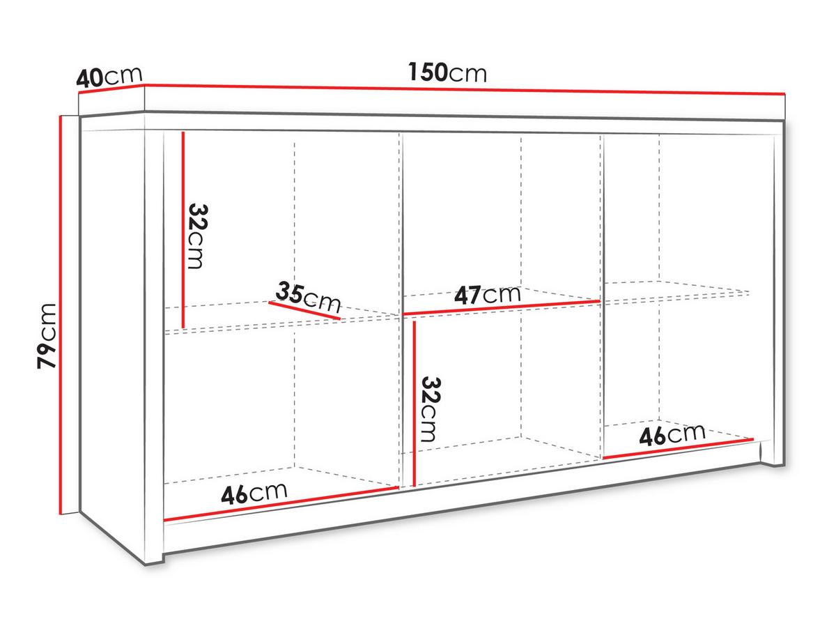 KOMMODE Solid 3D - Sandfarben/Schwarz, Holzwerkstoff/Kunststoff (150/79/40cm) - MIRJAN24