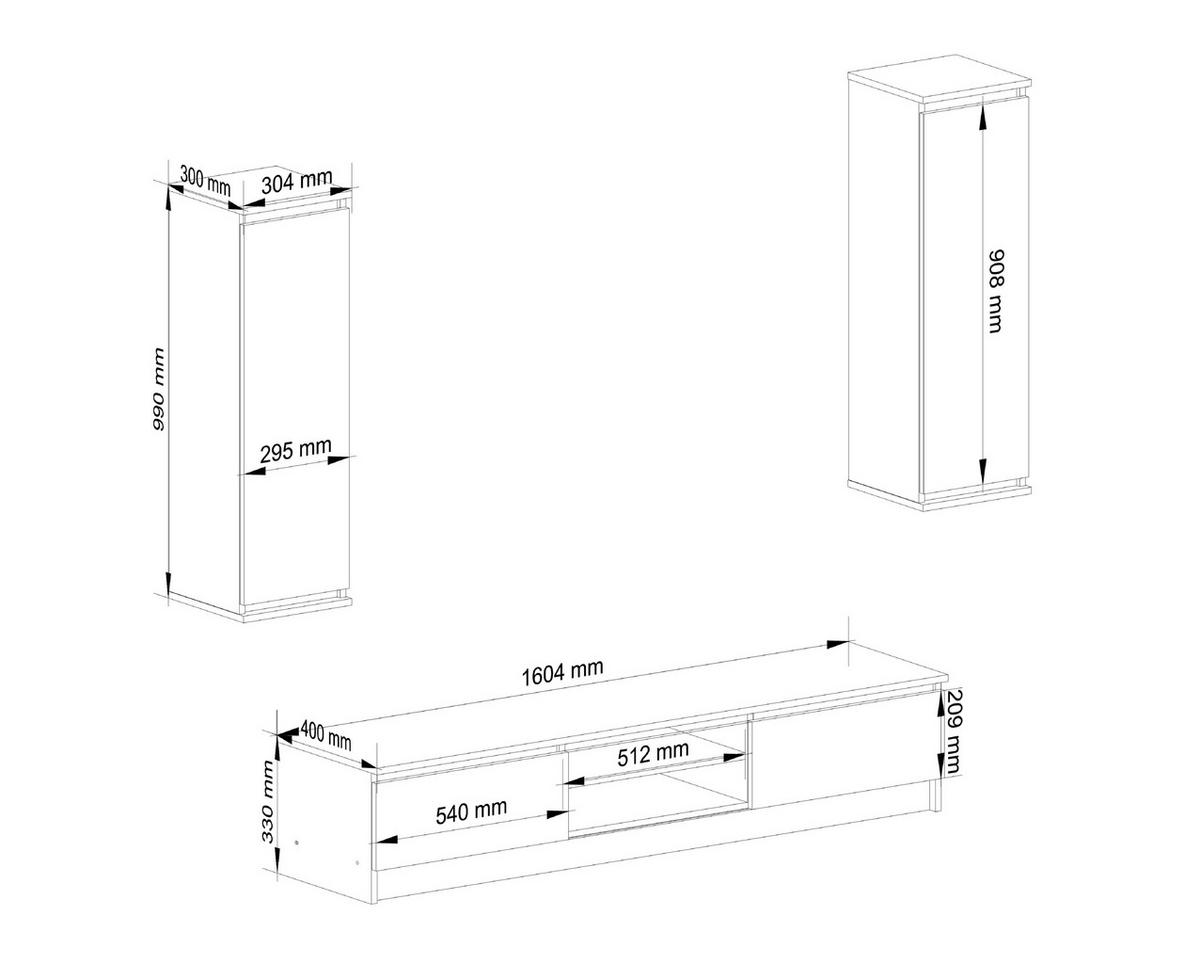 LOWBOARD Eiche Sonoma 140/220/40 - Sonoma Eiche, Holzwerkstoff (220/140/40cm) - RAUMHIRSCH FURNITURE