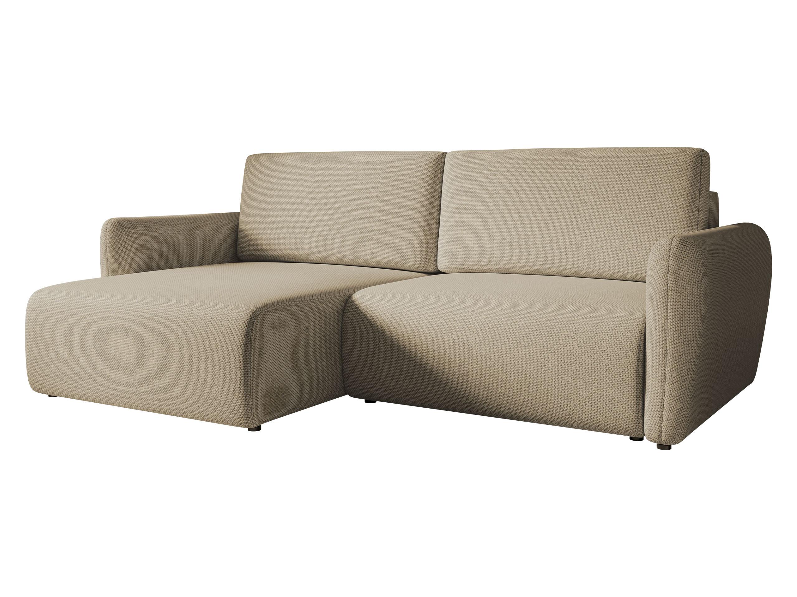 ECKSOFA Goya Slim - Beige/Schwarz, Holz/Kunststoff (234/140cm) - MIRJAN24