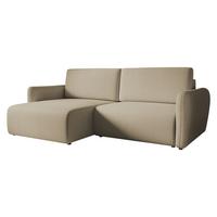 ECKSOFA Goya Slim - Beige/Schwarz, Holz/Kunststoff (234/140cm) - MIRJAN24