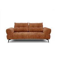 SOFA SALVINI 3-Sitzer, dunkelorange - Dunkelorange/Schwarz, Holzwerkstoff/Textil (176/88/99cm) - Wozimo