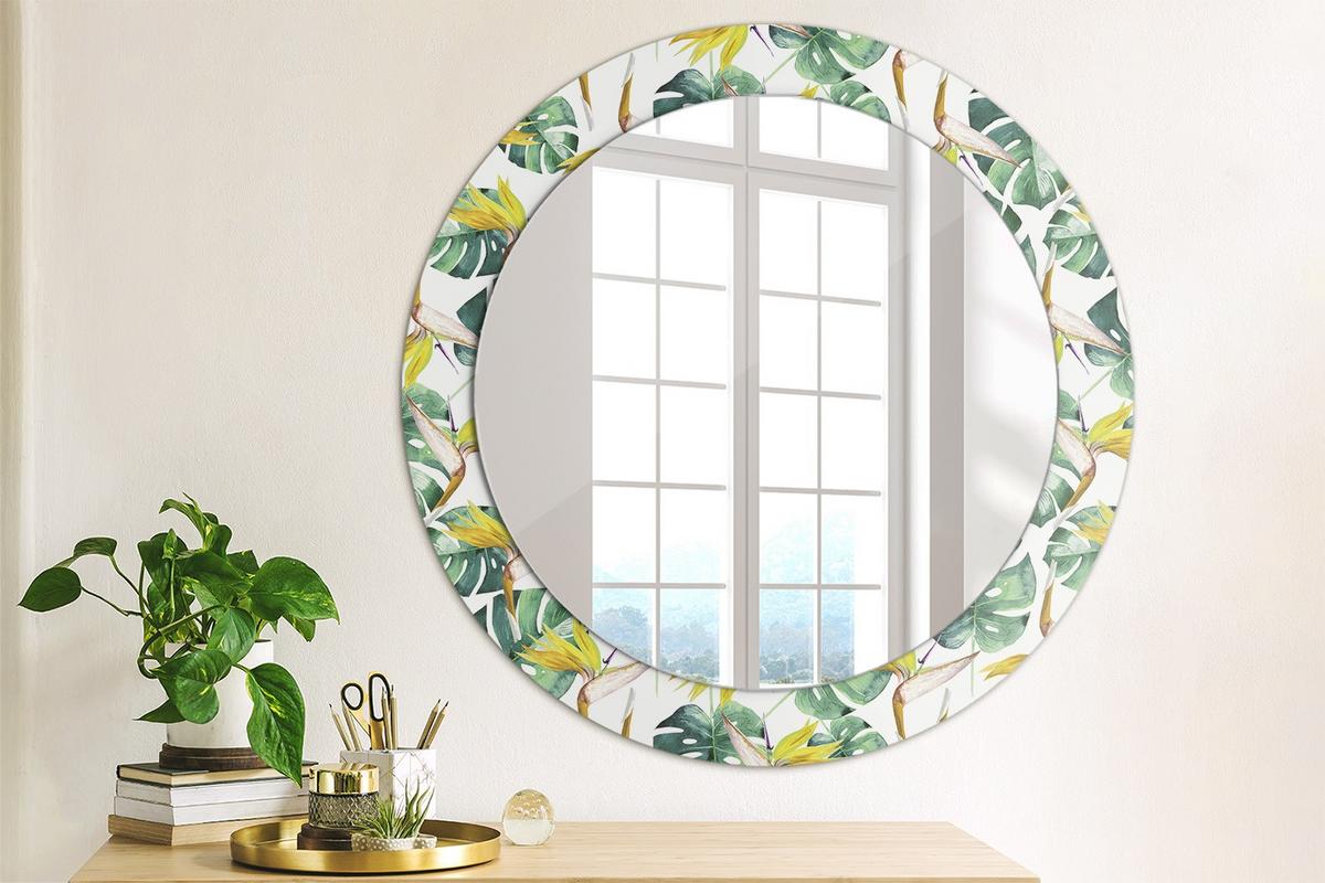 SPIEGEL Rund Ø 70 cm mit Aufdruck - Multicolor, Glas (70/70/0.4cm) - Wallfluent