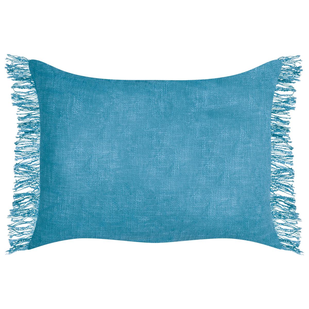 DEKOKISSEN 2er-Set Blau 50/35 cm Maba - Blau, Textil (35/50cm) - Beliani