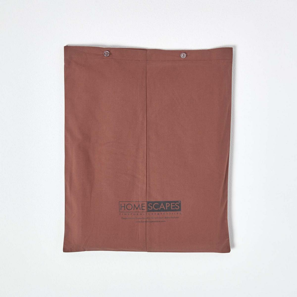 BETTLAKEN ohne Gummizug, Ägyptische Baumwolle, Fadendichte 200 - Braun, Textil (178/255cm) - Homescapes