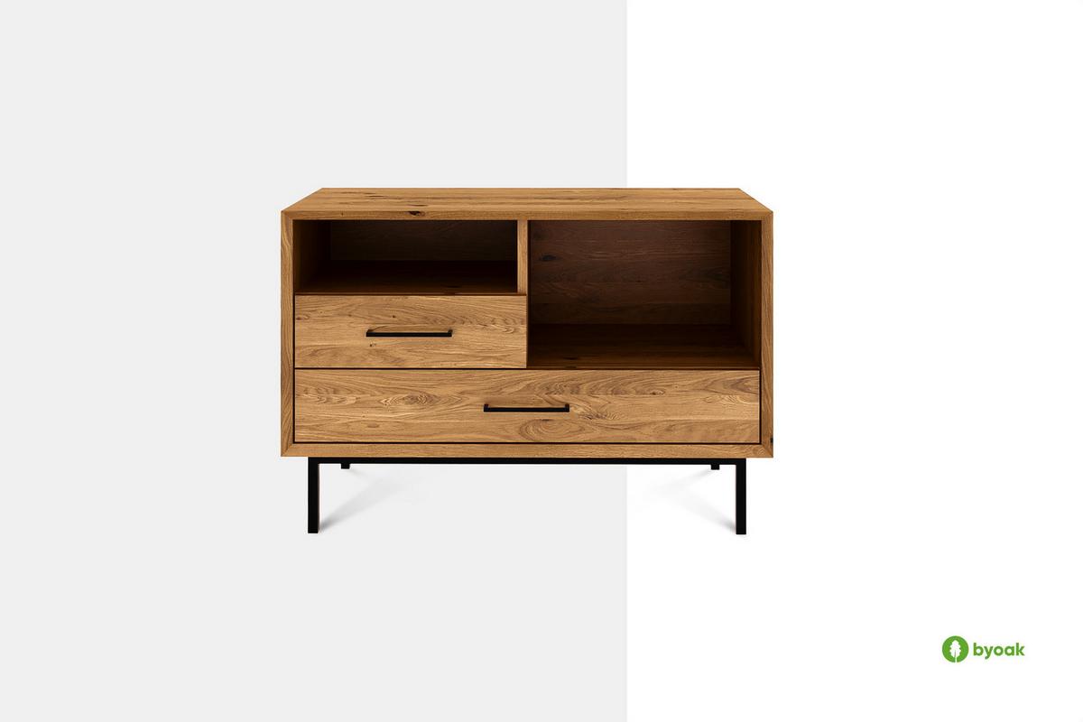 KOMMODE LEON Wildeiche - Wildeiche, Holz (97/65/45cm) - byoak