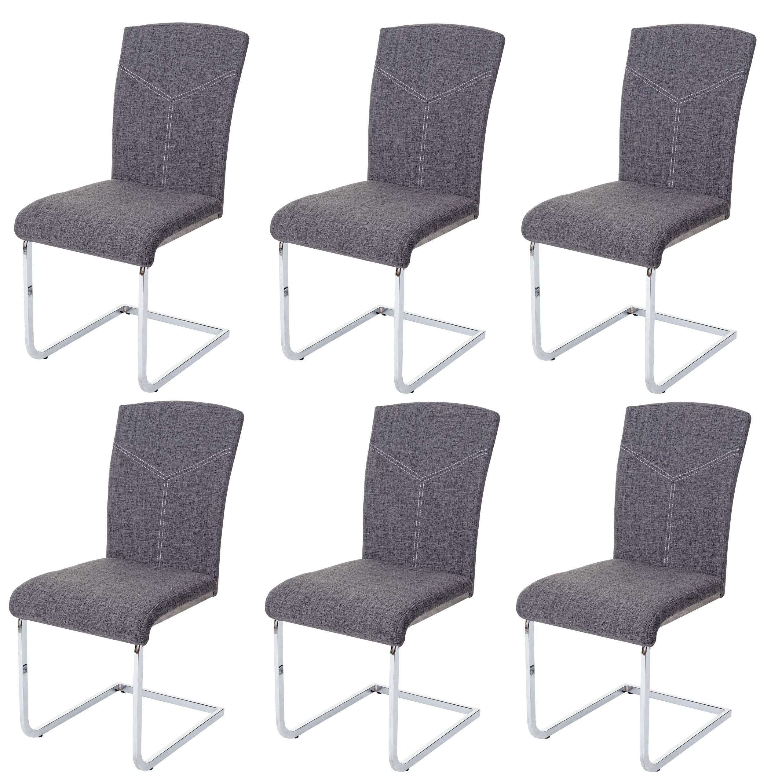 ESSZIMMERSTUHL Grau 6er-Set - Grau, Textil (43/94/60cm) - MCW