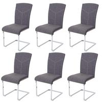 ESSZIMMERSTUHL Grau 6er-Set - Grau, Textil (43/94/60cm) - MCW