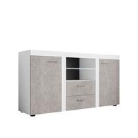 KOMMODE Rumba mit LED Beleuchtung - Weiß/Grau, Holzwerkstoff (156/82/40cm) - MIRJAN24