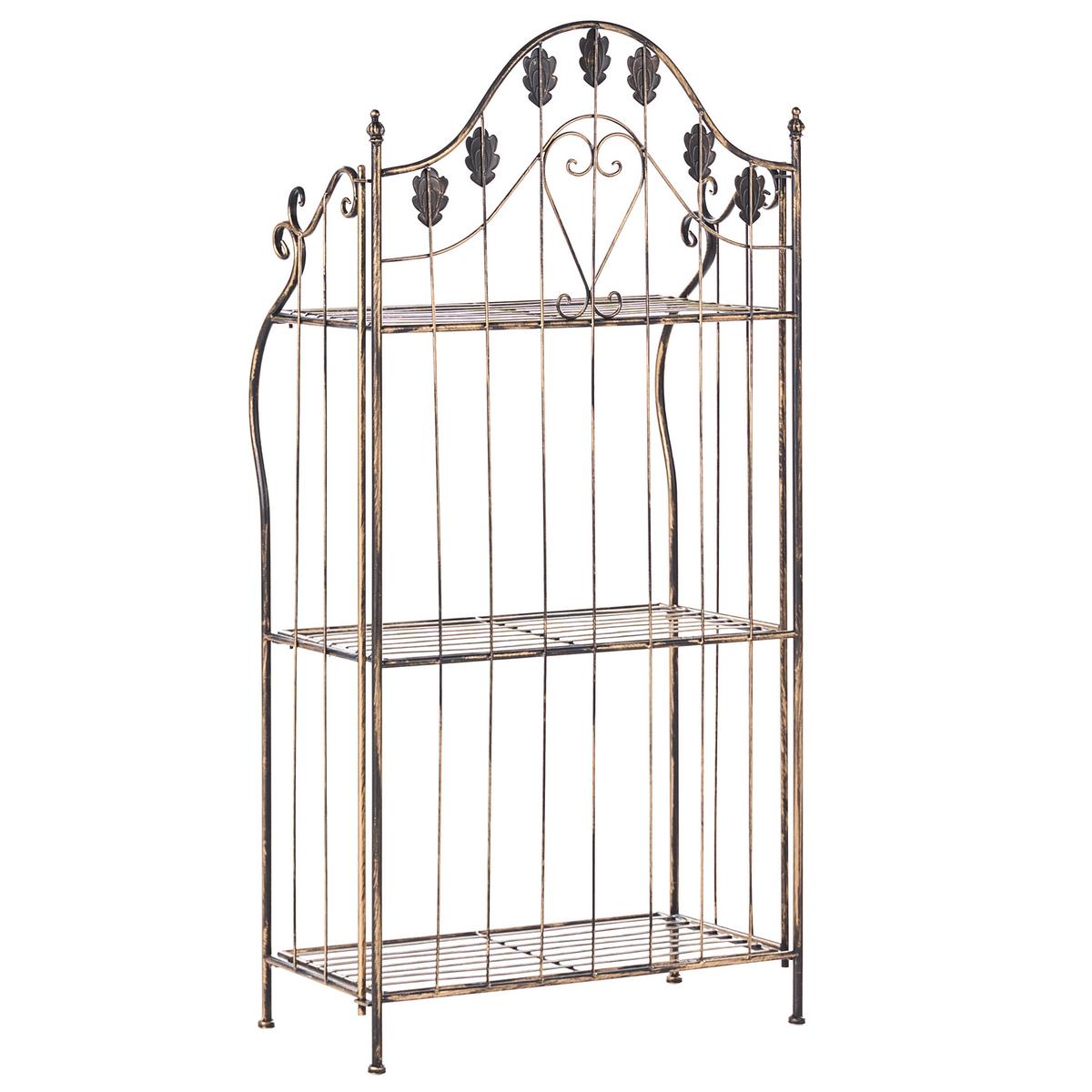 REGAL Metall 123 cm 59 cm Schwarz Visano - Schwarz, Metall (59/123/30cm) - Beliani