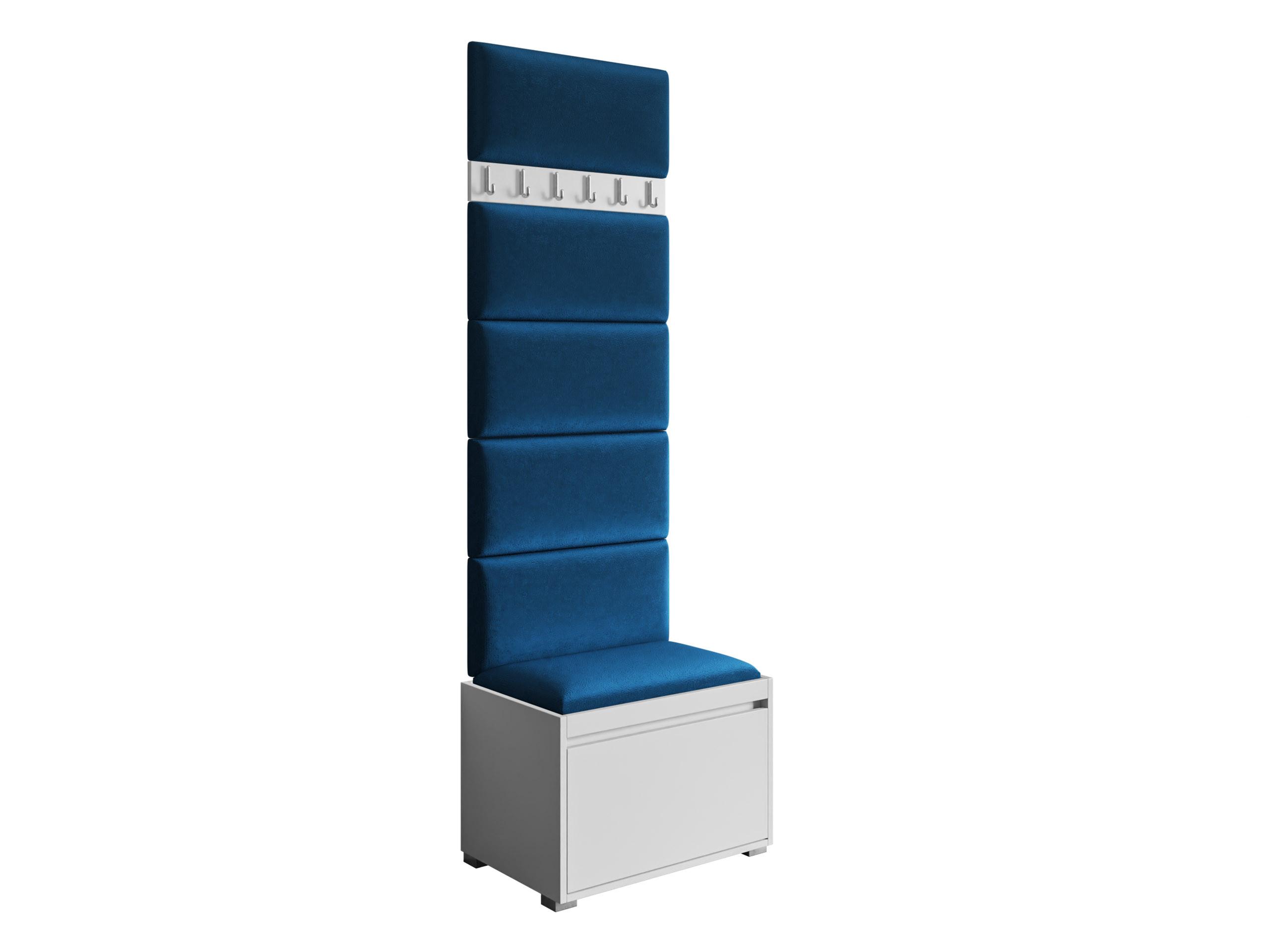 GARDEROBEN-SET Grawis 60 IV - Blau/Silberfarben, Holzwerkstoff/Kunststoff (64.5/45/34cm) - MIRJAN24