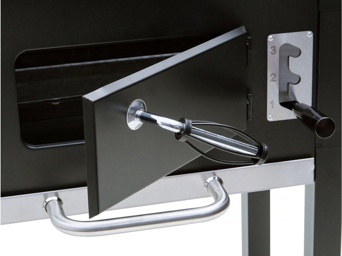 HOLZKOHLENGRILL vicomte Schwarz - Schwarz, Metall (46/123/92.5cm) - Habitat Garten