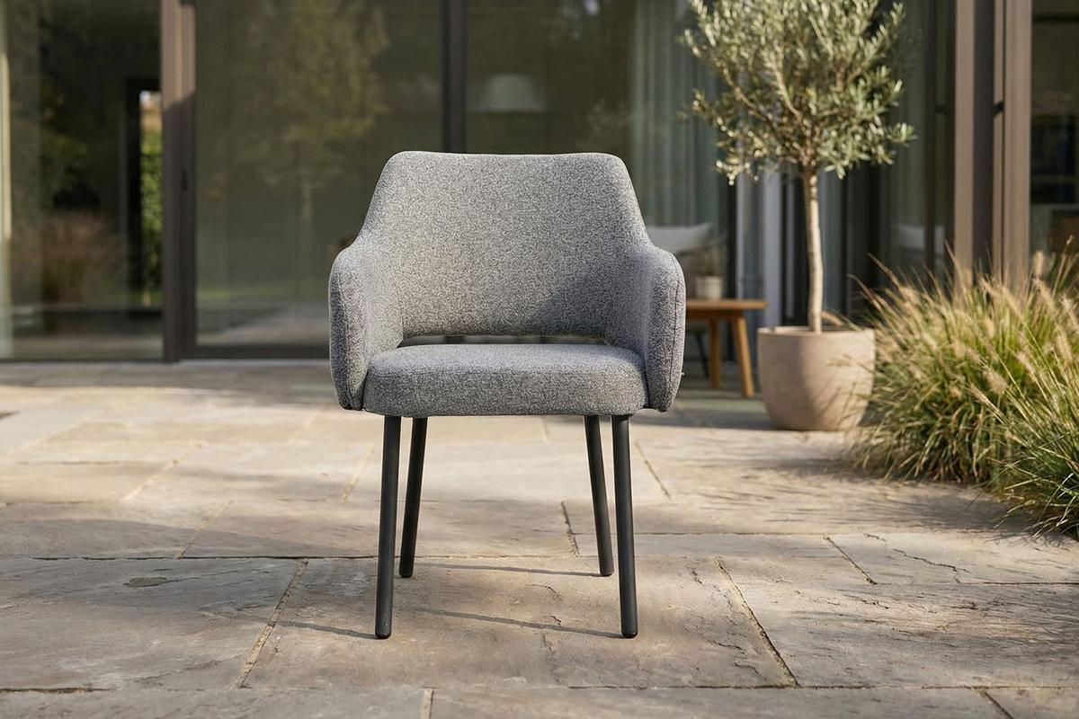 GARTENSTUHL AMUR Grau SOLENZO Flachgewebe (1er-Set) - Grau, Textil (62/80/62cm) - KAWOLA