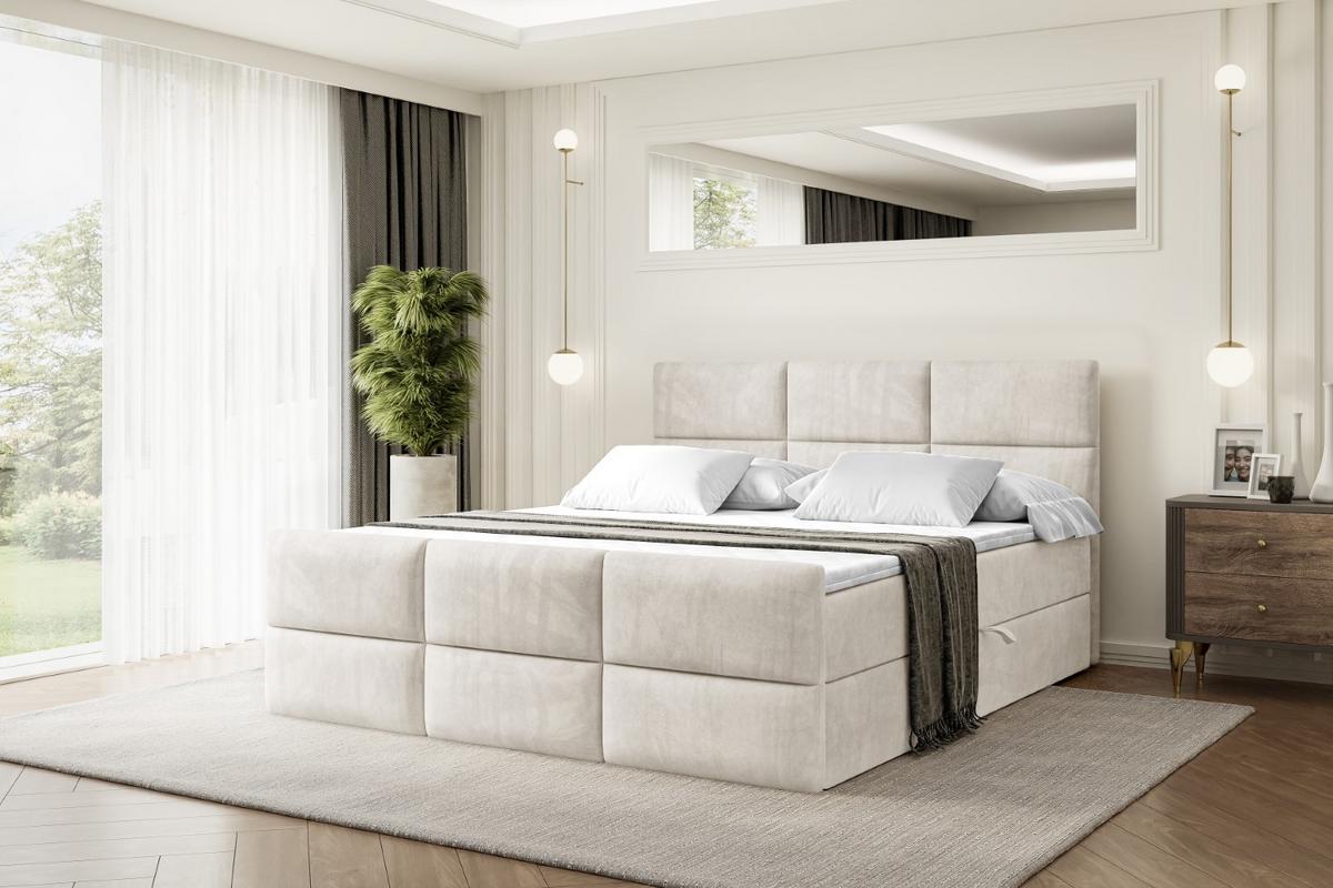BOXBETT OHIO-Z - 120x200 cm - H3 - Ecru - Ecru, Holzwerkstoff (120/200cm) - ALTDECOR
