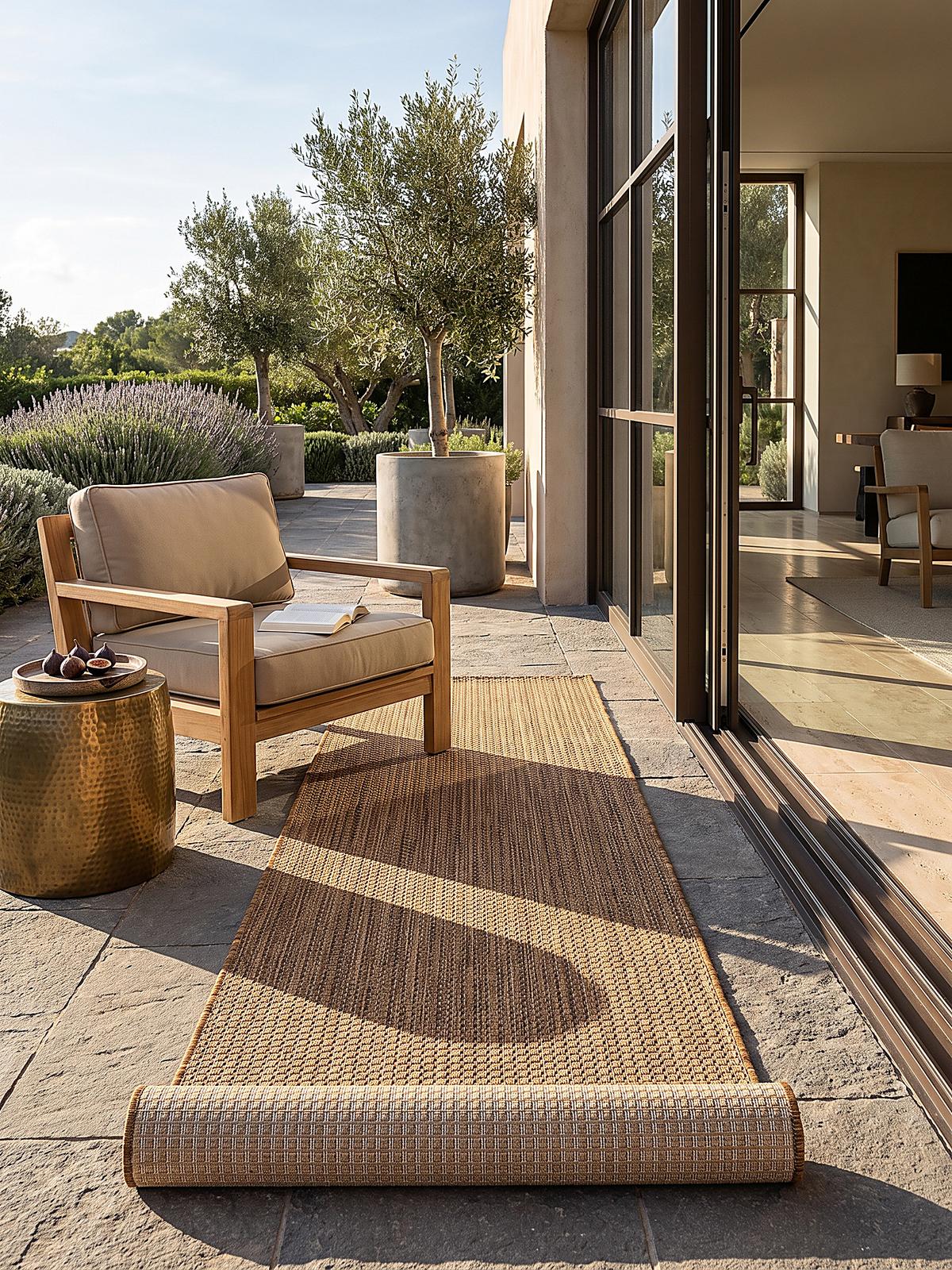 LÄUFER Outdoor, Fußbodenheizung-geeignet, VIGOLENO in Ockerbraun, 80 x 150 cm - Braun, Textil (80/150cm) - KADIMA DESIGN
