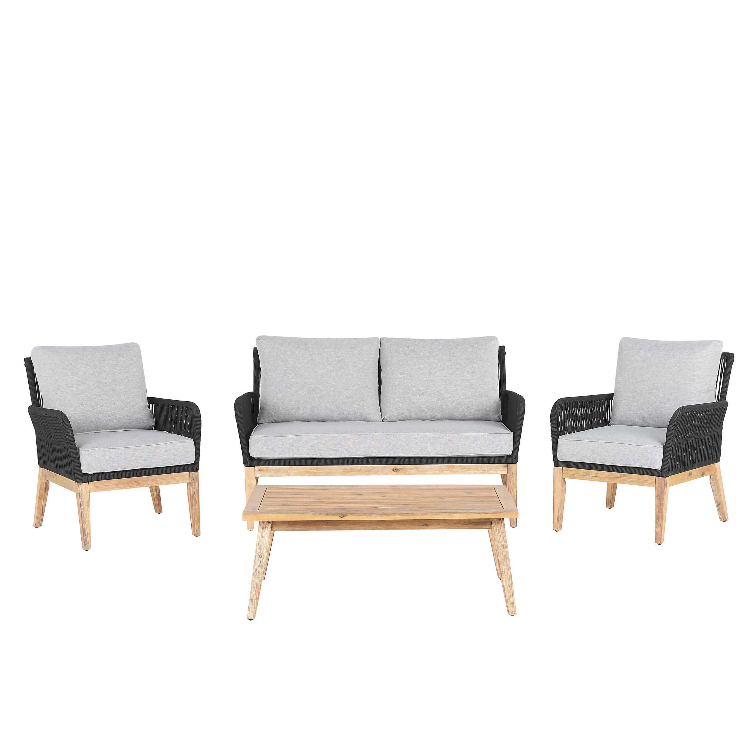 LOUNGE-SET 4-sitzer Akazienholz Grau Merano - Grau, Holz - Beliani