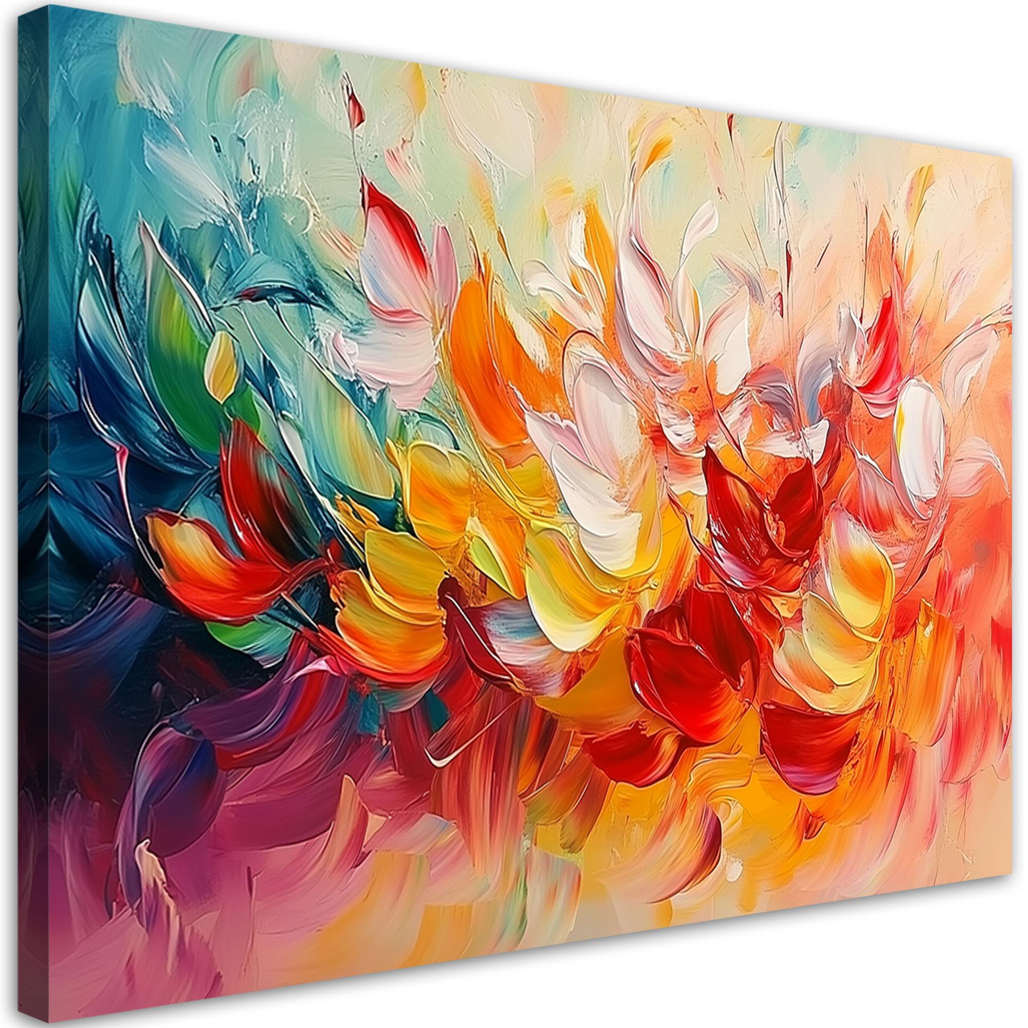 LEINWANDBILD Bunte moderne Abstraktion 60x40cm - Multicolor, Textil (60/40cm) - Feeby