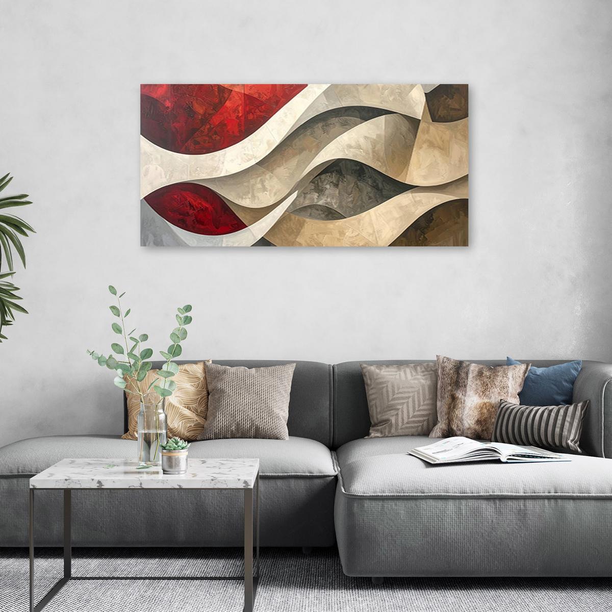LEINWANDBILD 3D und geometrisch 100x50cm - Multicolor, Textil (100/50cm) - Feeby